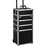 Rolling Travel Case - Black & Aluminum - Bloody Wolf Tattoo Supply