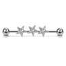 Triple Star Industrial Barbell - Bloody Wolf Tattoo Supply
