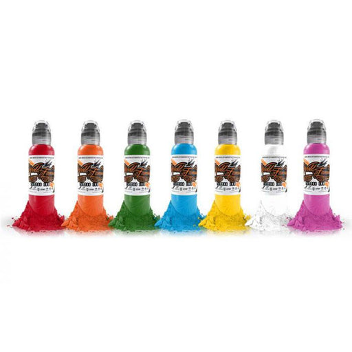 Simple Color 6ct 1oz Set by World Famous Ink - Bloody Wolf Tattoo Supply